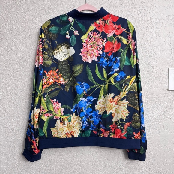 Vintage Gibson Latimer Floral Bomber Jacket Women’s XL Fall Statement Piece - Picture 3 of 6